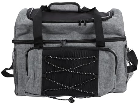 RASTKY Borsa da Bowling Doppia con Scomparto per Scarpe - Borsa da Bowling di Grande capacità da Doppia da Competizione da Viaggio, da 2 con Ruote