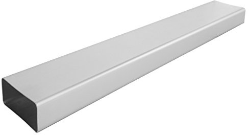 La Ventilazione CT126AC - Tubo para ventilación canalizada rectangular de PVC, cromado satinado, 120 x 60 mm