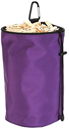 VEAMOR Clothespins Bag Hanging Clothesline Peg Organizer Storage Bags,Dust-Proof(Puper Ultra Violet)