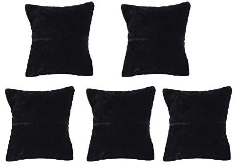 Wristwatch Display Showcase Holder Cushion, 5 Pcs Velvet Jewelry Display Pillow Light Weight Watch Bangle Bracelet Stand Holder Storage Organizer (Black)