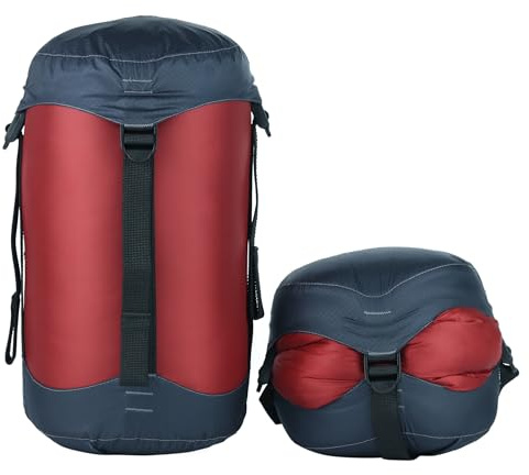 Litume Compression Stuff Sack 6L, 8.5L, 10L, 13L, 16L, Water Resistant Lightweight Compact with Ripstop Fabric Sleeping Bag Sack with Drawstring Closure for Camping, Backpacking, Traveling(red jp)