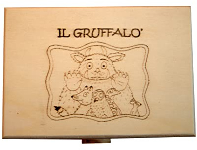 Cofanetto realizzato in legno con personaggi Marionette Animali nel Bosco per Teatro Kamishibai in Legno, Gioco per Bambini