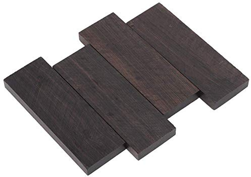 Pièces de Manche en Ébène pour Couteaux, Matériau de Dalle DIY, Accessoires d'Instruments, Lot de 4