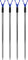 normani 4er Set Teleskop Rutenhalter 75-135 cm Rutenauflage Rutenständer Schnurlaufkerbe U-Auflage Farbe Blue