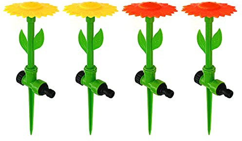 4er Set Blumen Wassersprenger Rasensprenger Wassersprinkler Gartensprenger Wasserspielzeug Sprühregner Garten Bewässerung Sprinkler
