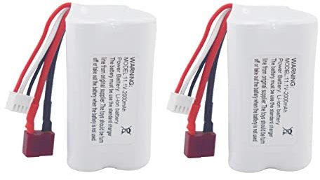 2PCS 11.1V 2000mAh T Plug Lithium Batterie für 210E 200E R608 2104 Brushless High Speed ​​Wasserkühlung RC Schnellboot Elektro RC Boot Modell Tumbler Spielzeugboot