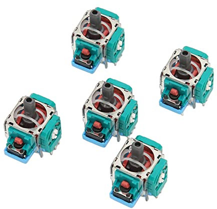 Zunate 5 Stück Ersatz-Joystick für, Neuer Analog-Stick für, kompakter und präziser Gamepad-3D-Joystick, Rad-Daumen-Sticks, Joystick-Rocker-Modul, Ersatz für
