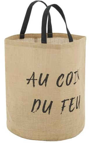 AUBRY GASPARD Sac rond en jute naturel plastifié Au coin du feu