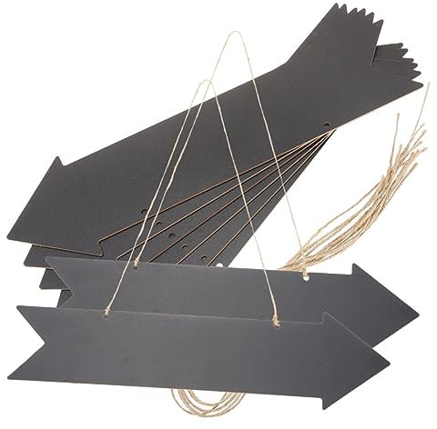 CIMAXIC 8 Stücke Kreidetafel Pfeilzeichen Doppelseitig Leere Richtungszeichen Tafel Pfeilzeichen für Hochzeiten Partys Empfang Dekoration Xcm