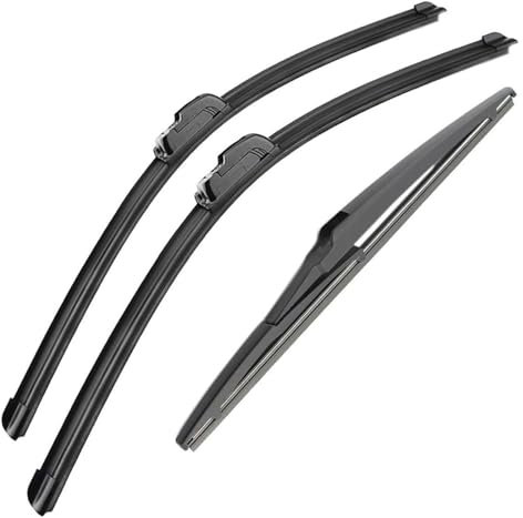 Automotive Wischerblatt Für T&oyota Für Yaris MK3 Fließheck 2011-2019 24 + 14 + 12 Vorne Hinten Wischer Klingen Bürsten Auto Wischer Klingen(Farbe:LHD)