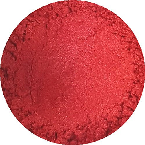 Polvere di mica cosmetica, colore: rosso fuoco, per sapone, ombretto, sali da bagno