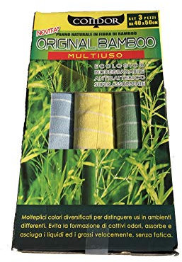 Condor Panno Original Bamboo (Confezione da 3 Panni) - Bambu, Bamboo, Panno, Pulizia, sgrassante, pulente, marazziweb.Com, SAS