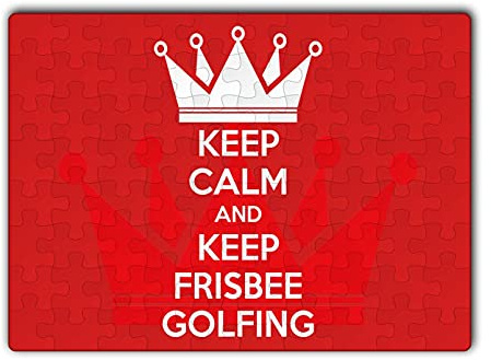 Makoroni - Keep Calm and Keep Keep Calm and Keep Frisbee Golfing - Jigsaw Puzzle 80 pcs, DesB4