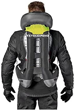 Gilet Airbag Moto Giacca Moto Riflettente Nastro Riflettente Su Petto E Schiena Gilet Gonfiabile Moto Leggero for Motociclette, Biciclette, Attrezzature for L'equitazione ( Color : Black , Size : S )
