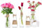 Winter Shore Kleine Vasen für Tischdeko [6er-Pack] - Blumenvase Vintage Verschiedene Formen - Tischvasen Klein mit Rutschfestem Boden & Braunem Seil - Rustikale Vasen Klein Tischdeko & Hochzeitsdeko