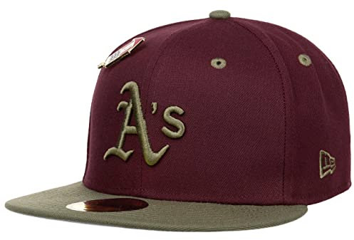 New Era 59Fifty Trail Mix Athletics Cap Basecap Baseballcap Fitted Flat Brim Oakland MLB Herren/Damen - Hinten geschlossen, mit Schirm Winter Herbst Frühjahr Sommer Herbst-Winter Frühling-Sommer - 7