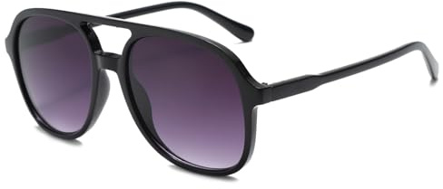 Long Keeper Gafas de Sol Piloto para Hombre Mujer Retro Gafas de Piloto Clasicas 70s Amarillas Gafas de Sol Conducción Nocturna Protección UV400