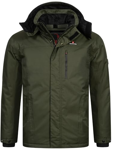 Höhenhorn Starsgard - Giacca invernale da uomo, impermeabile, traspirante, giacca funzionale, verde, XL