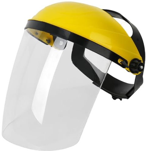 Dorccsi Maschera protettiva per il viso, visiera completa regolabile con imbottitura in spugna, traspirante, anti-spruzzi, per giardinaggio, saldatura, rettifica, taglio, visiera di sicurezza