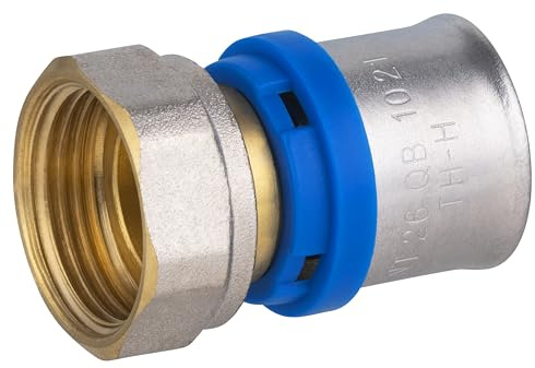 Raccord Multicouche à Sertir Multi profils TH-H-U diamètre Ø26 mm - à visser Femelle tournant 26x34 (1') - Norme NF 545 pour réseau d'eau potable et chauffage NOYON & THIEBAULT