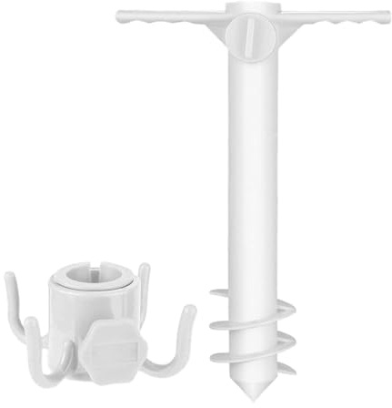 Asta di fissaggio per ombrellone, con gancio per ombrellone, accessorio antivento per bordo piscina, spiaggia, campeggio, , picnic, giardino