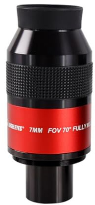 EpheyFIF 1 st 70° platt fält autofokus okular 1,25 tum 7/14/22 mm ultra vidvinkel okular för astronomiska teleskoptillbehör