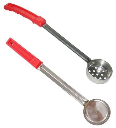 KAILIKETIY Cuchara para Salsa de Pizza Juego de 2 Piezas de Acero Inoxidable y Pp Diseño Fácil de Limpiar y Multiusos para Cocina Diaria