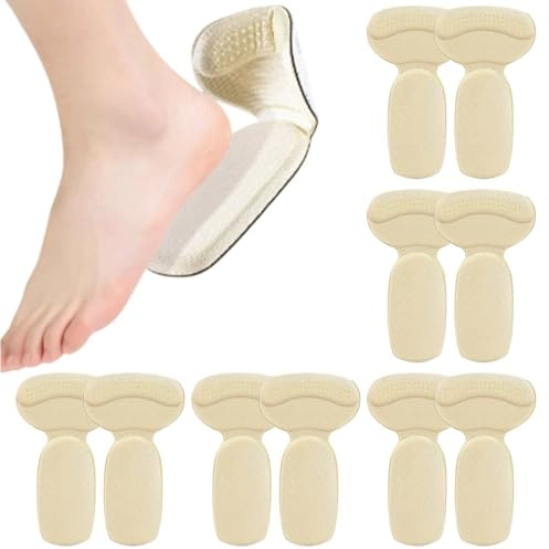 Fersenpolster-Kissen für Schuhe | 10 Stück Fersenschutz Einlagen | Hochdichte Schuh-Haftpolster - für Damen, Herren, Pendeln, Hochzeit, Outdoor, Party, Büro, Tanzen, Reisen
