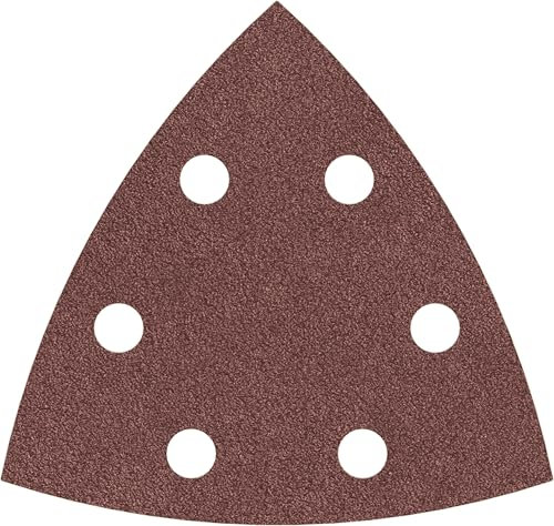 Bosch 5x PRO Paint on Wood and Hardwood F460 Sanding Sheet for Multitools (for Paint on wood, Hardwood, Ø 93x93 mm, Grit 60, Professional Accessory Multitool, Delta Sander)