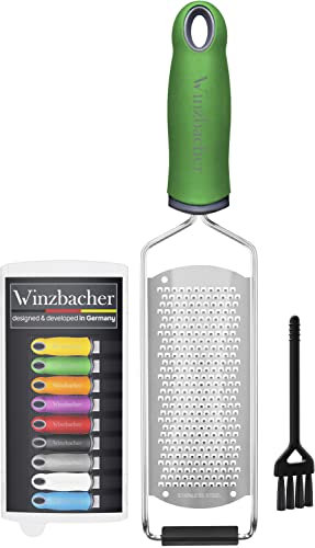 Winzbacher® - Grattugia per zester I Grattugia al parmigiano, grattugia al limone, grattugia alla noce moscata, grattugia allo zenzero ecc. I Lama in acciaio inossidabile affilata come una lama di