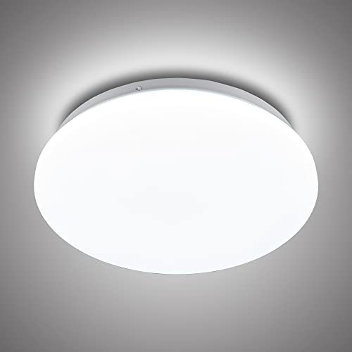 FTL LED Ceiling Lights Cool White 6000K, 15W (90W Equivalent), CRI＞80+, 1500LM, Bright Bathroom Ceiling Lighting Fixture for Kitchen Bedroom Office Hallway Garage
