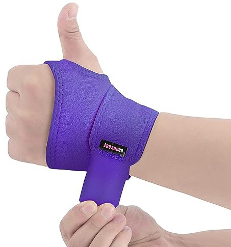 Handgelenk Bandagen, Kompressionsbandage zur Schmerzlinderung, Handgelenkstütze für Sport, Fitness, Kraftsport und Alltag, Wrist Wrap für Damen und Herren, Passend für Links und Rechts Hand (Violett)