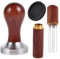 Piymnys Kaffee Tamper 51mm, Wdt Tool mit 6 0.4mm Dickem Edelstahl Espresso Nadel, Espresso Tamper Barista Set für Cafes und Kaffeeliebhaber