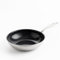 GreenChef Profile Plus Gesunde Keramik Antihaft-Edelstahl 28 cm/3,6 Liter Wok, PFAS-frei, Induktion, Strapazierfähig, Backofenfest bis zu 200˚C, Silber & Schwarzes Interieur