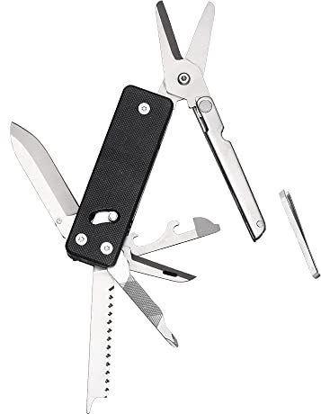 ROXON KS2E Elite- Multi-Function Pocket Knife with Big Scissor Tool, G10 Handle and Pocket Clip, 13 Functions in 1 Tool, Good for Camping/Backpacking/Emergencies/EDC