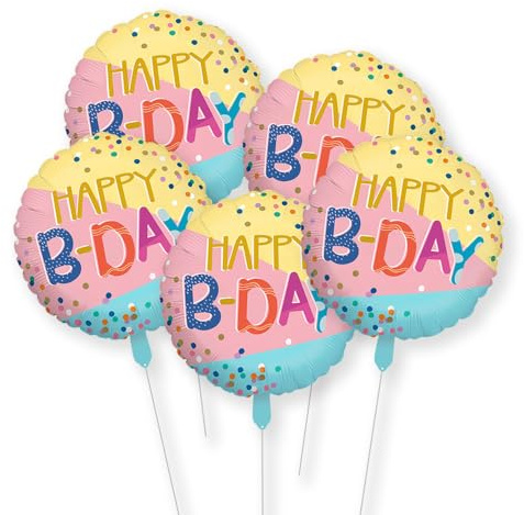 Happy Birthday Luftballon 5 Stück Geburtstag Ballon Runde Geburtstags Helium Ballon Junge Mädchen Geburtstag Party Dekoration Geburtstagsdeko 18 Zoll