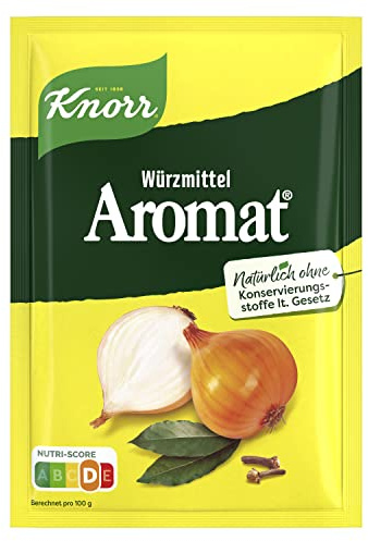 Aromat Würzmittel - Sachet Arôme d'assaisonnement à saupoudrer, Mélange d'épices pour affiner les aliments pour plats rapides - Compatible avec Knorr 100g