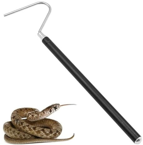 Schlangenhaken, Schlangenfänger, Snake Capture Hook, Teleskopschlangenhaken, Reptilienfänger, Professionelle Reptilien Zubehör, zum Fangen von kleinen Schlangen Copperhead, Längenbereich 20CM – 67CM