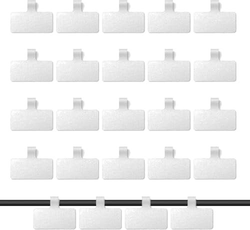 24 Stück Kabelbeschriftung, 4×2 cm Weiß Kabel Beschriftung, Weiß Wiederverwendbar Beschreibbare Kabelschilder, Multifunktionale Kabel Etiketten, für Kabelmanagement und Identifikation.