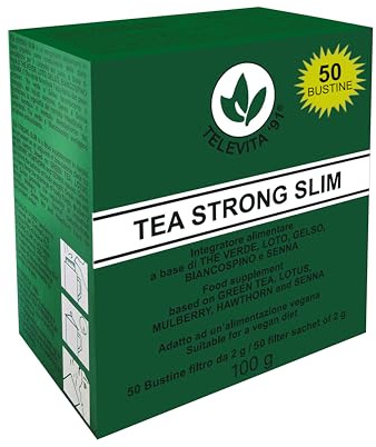 Tè anti adiposo STRONG SLIM 50 BUSTINE (SANYE STRONG - ANTI ADIPOSE TEA), Disintossicante, lassativo, drenante, detox -