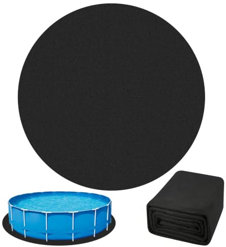 Storystore Poolunterlage Rund, 400cm Pool Unterlage Outdoor Faltbarer Poolmatten Schutzboden Whirlpool Unterlage Wasserabsorbierende Pool Bodenplane für Aufstellpools Whirlpools