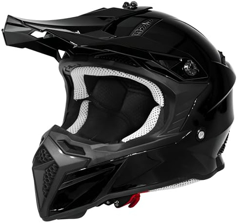 Zorax ZOR-X109 Kids MX Motocross Helmet - Black M(51-52cm) | Kids Dirt Bike Helmets Pit Bike Helmet Ece 2206 Approved