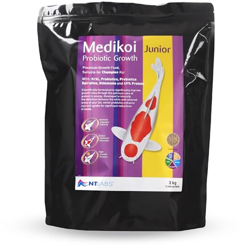 NT Labs Medikoi Probiotic Growth Pond Fish Food Junior 3mm Pellets (3kg)