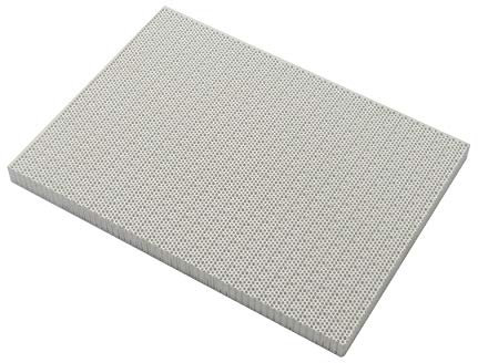 Placa de cerámica resistente Meter Star para almacenamiento de calor, barbacoa, cuadrada, nido de abeja, 19,8 x 14,2 x 1,4 cm