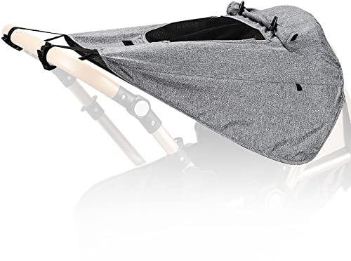Buggy Sun Cover, Etercycle Universal Pram Sunshade UV Protection and Water Resistant, Sun Cover with Viewing Window for Strollers Pushchairs