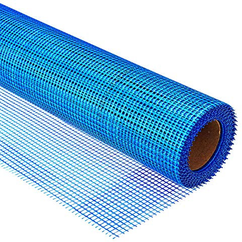 50m² Treillis ARMÉ 111 g/m² Treillis D?Enduit 10 * 10mm Bleu Fibre de Verre