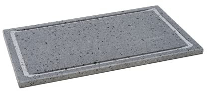 LAVA GRILL LIGHT _ Parrilla piedra volcánica etnia placa nivelada 40 x 25 x 1,5 cm para horno y barbacoa cocina carne, pescado y pizza Etna Stone & Design (Light)