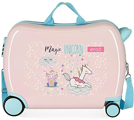 Enso Magic Unicorn Valigia per bambini rosa 50 x 38 x 20 cm rigida ABS chiusura a combinazione laterale 34 L 1,8 kg 4 ruote equipaggiamento a mano