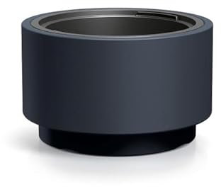 PROSPERPLAST Heos Pflanztopf – 24 x Ø 39,5 cm - Runder Pflanzkübel Indoor & Outdoor – Blumenkübel Indoor – Home Décor – für Zimmerpflanzen Indoor – ausgefallener Pflanzkübel – UV-Beständig, Anthrazit