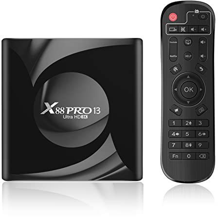 Android 13.0 TV Box, Android Box 2GB RAM 16GB ROM RK3528 Quad-Core Cortex-A53 GPU Mali-450 Support 8K 10/100M LAN Enternet 2.4G/5G Dual-Band WiFi 6 BT 5.0 USB 2.0/3.0